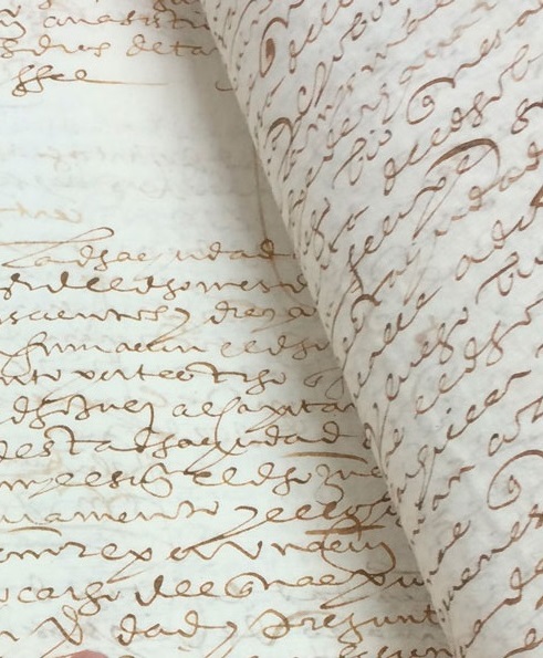 Foto de un documento manuscrito antiguo